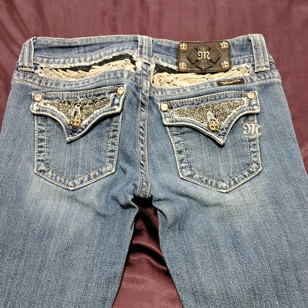 Miss Me Blue Jeans with Embellished Back Pockets 28X34